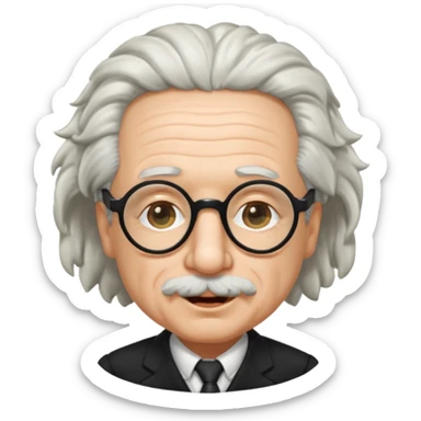 Einstein guiñando un ojo con gafas negras sticker