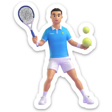 Cristiano Ronaldo as a tennis player sticker
