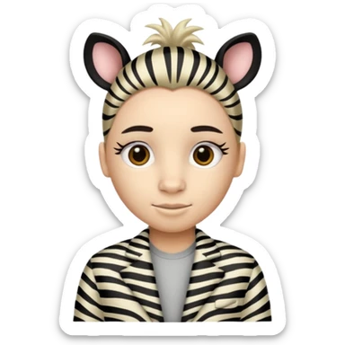 zebra Patterned Clothes  sticker