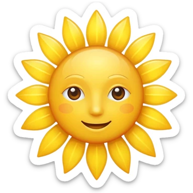 sun with no face sticker