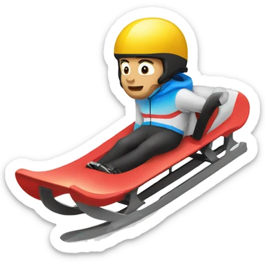 Olympic luge sticker