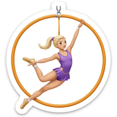 aerial hoop aerialist no colour  sticker