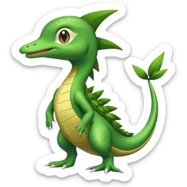 Sceptile-Snivy-hybrid-fusion (full body) sticker