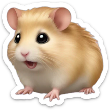 Hamster on lady gaga sticker