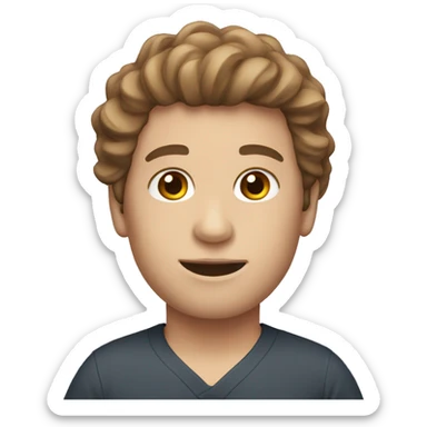 make physical therapist with brown wavy hair sticker