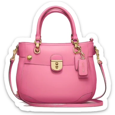 Coach purse in pink sticker