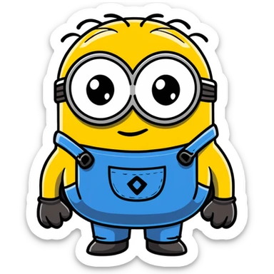 crying minion with tears sticker