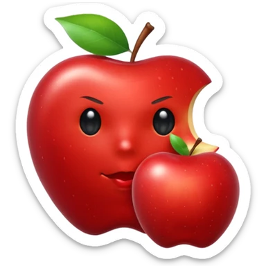 android eating apple sticker