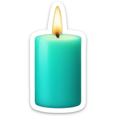 Turquoise coloured candle sticker