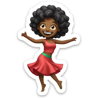 Aceitunita feliz bailando sticker