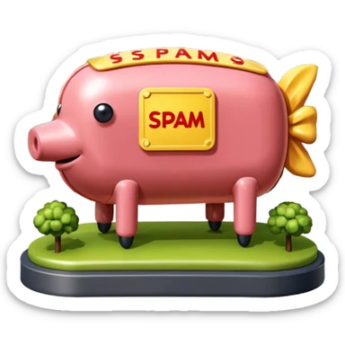  paris art city SPAM meat jeff koons style sculpture arty landscape  sticker