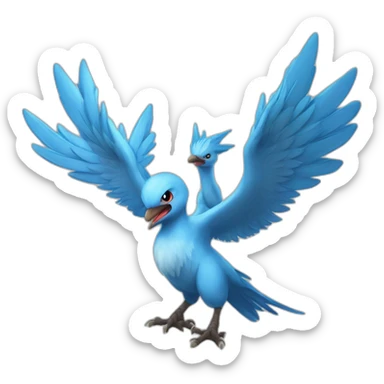 crazy funny stupid Articuno pokemon baby's realistic sticker