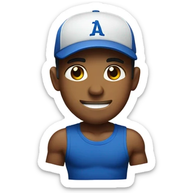 6 pack guy with a baseball cap  sticker