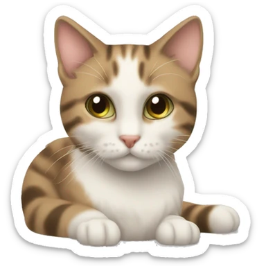 Use the following emojis to create one combined image: 🐱👒⌚ sticker