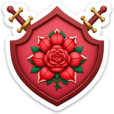 brasão sangrando medieval rosa de sangue vermelha sticker