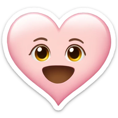 A plain baby pink heart  sticker