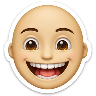 Make emoji who look like he has full mouth  sticker