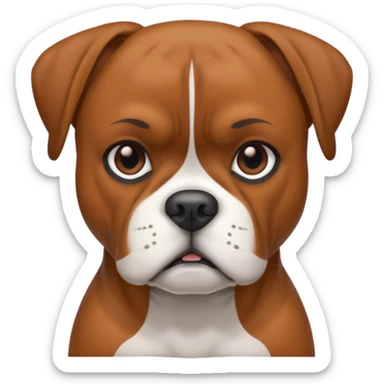 creame iconos de un boxer perro animal sticker