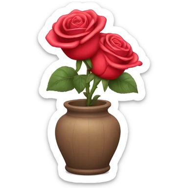 roses in a vas sticker