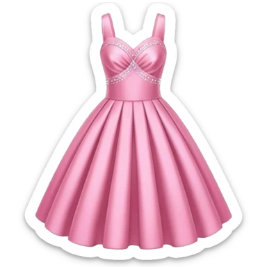 Pink dress sparkles  sticker