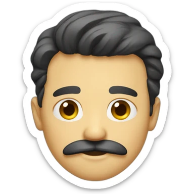Guy-squared-mustache sticker