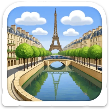 impressionist SPAM  claude monet paris landscape  sticker