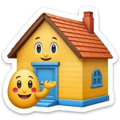 Letra decorada escrito HR de limpar a casa com uns emojis legais sticker