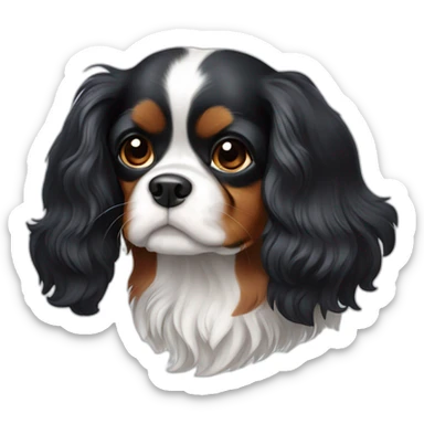 Cavalier Charles King tricolor sticker