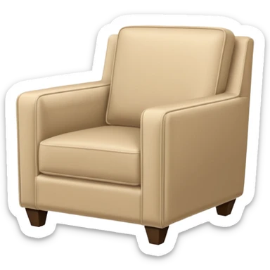 modern armchair in corner of hotel rom sticker