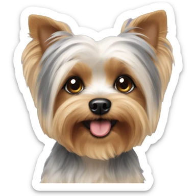 Yorkie Maltese mix dog sticker
