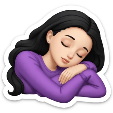 Ariana Grande sleeping with black hair  sticker
