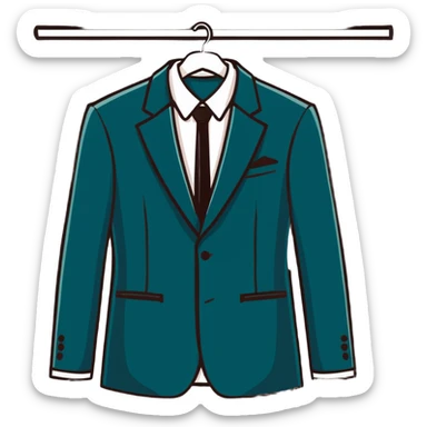 luxurious silk pale beige suit on hanger sticker