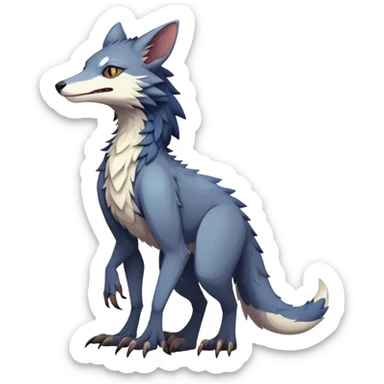 Modern Feral Cute Vernid-Sergal-Trico-species by LiLaiRa full body sticker