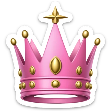 fancy pink crown with gun bullets sticker