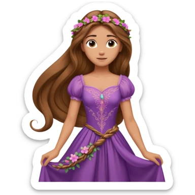 Rapunzel con el pelo marrón sticker