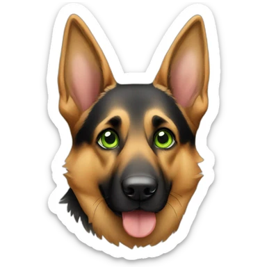 A cute german shepherd with green eyes dressed for thanksgiving sticker