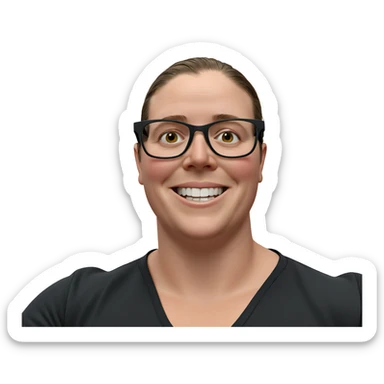 smiling boy in black shirt sticker