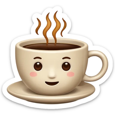 emoji for cup coffee has one object sticker