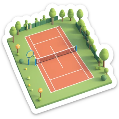 Tennis court sticker