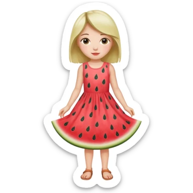 Kids in Fruit Clothes 
A girl in a watermelon dress with cute seed patterns.




































 sticker
