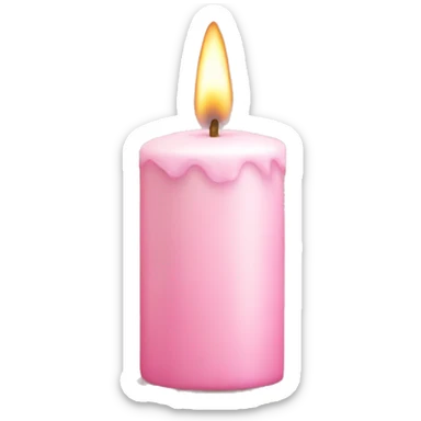 light pink candle sticker