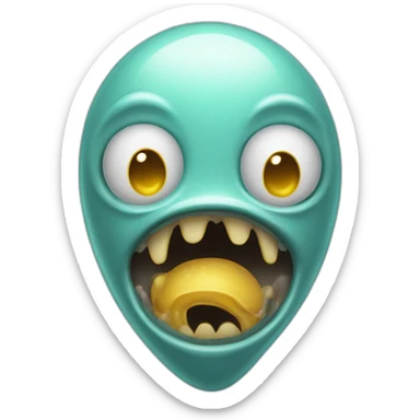 extraterrestre divertido con lengua afuera sticker