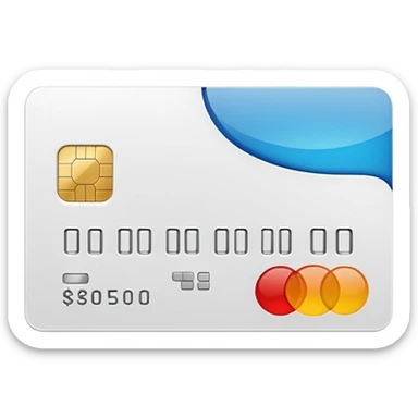 white credit card sticker