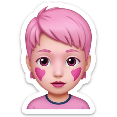 kids in pink sticker