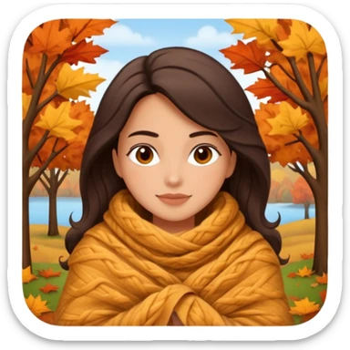 Cozy Latina in blanket for fall sticker