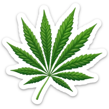 Weed emoji sticker