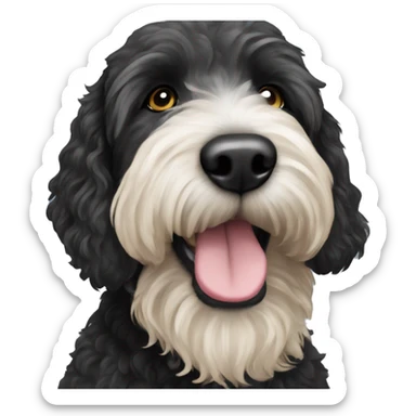 black goldendoodle sticker