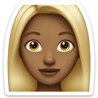 Blonde girl with brown eyes  sticker