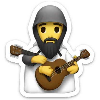 A jihadist sionist chatolic who plated ukulele  sticker