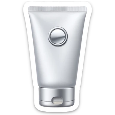 white skincare tube sticker
